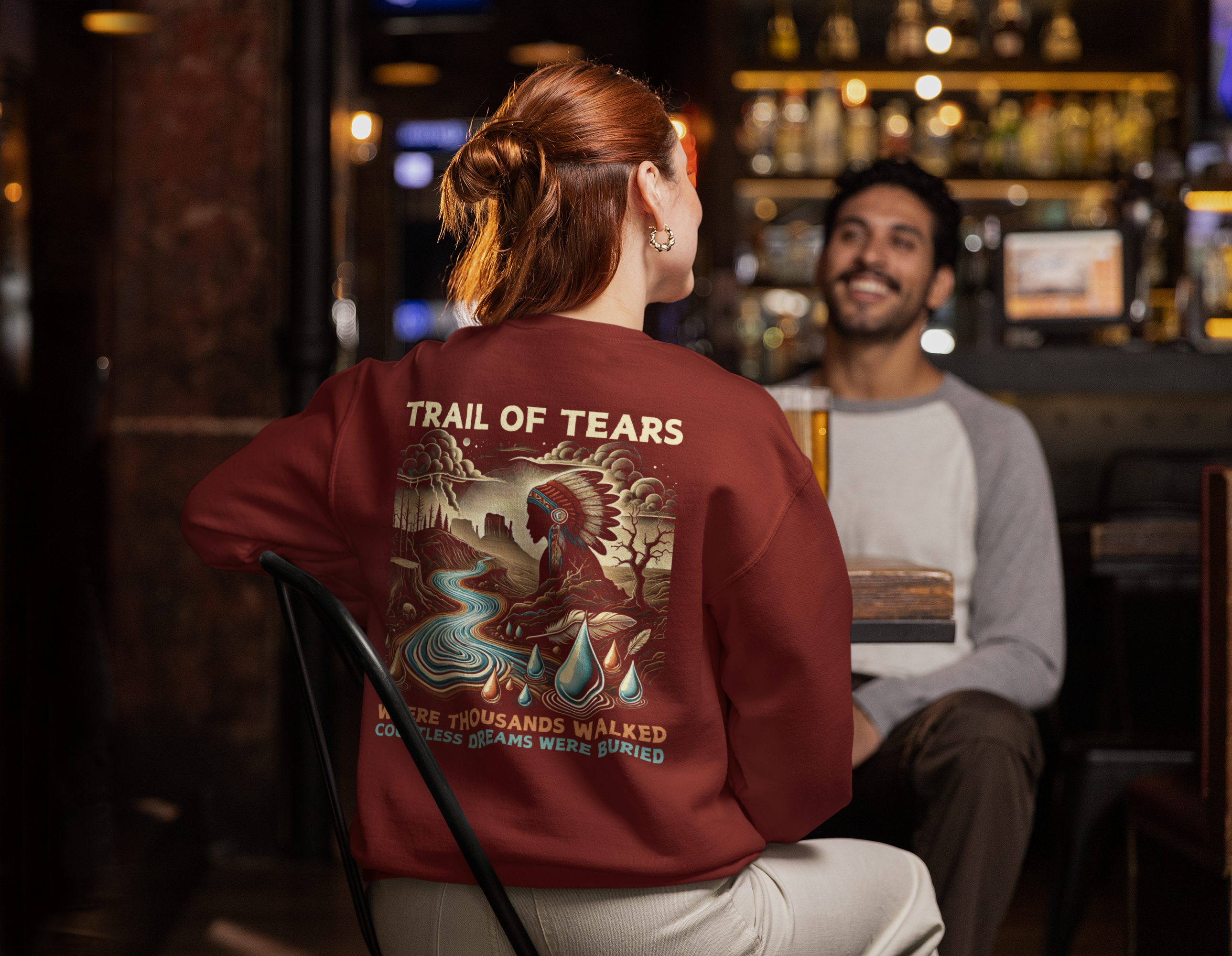 "Elu" | Trail Of Tears | Crewneck Sweatshirt | Back