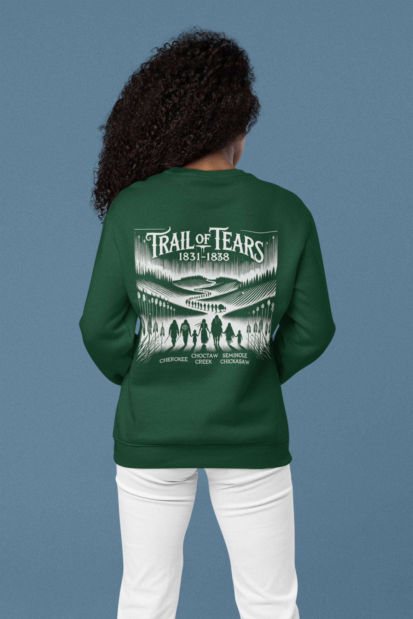 "Lomasi" | Trail Of Tears | Crewneck Sweatshirt | Back