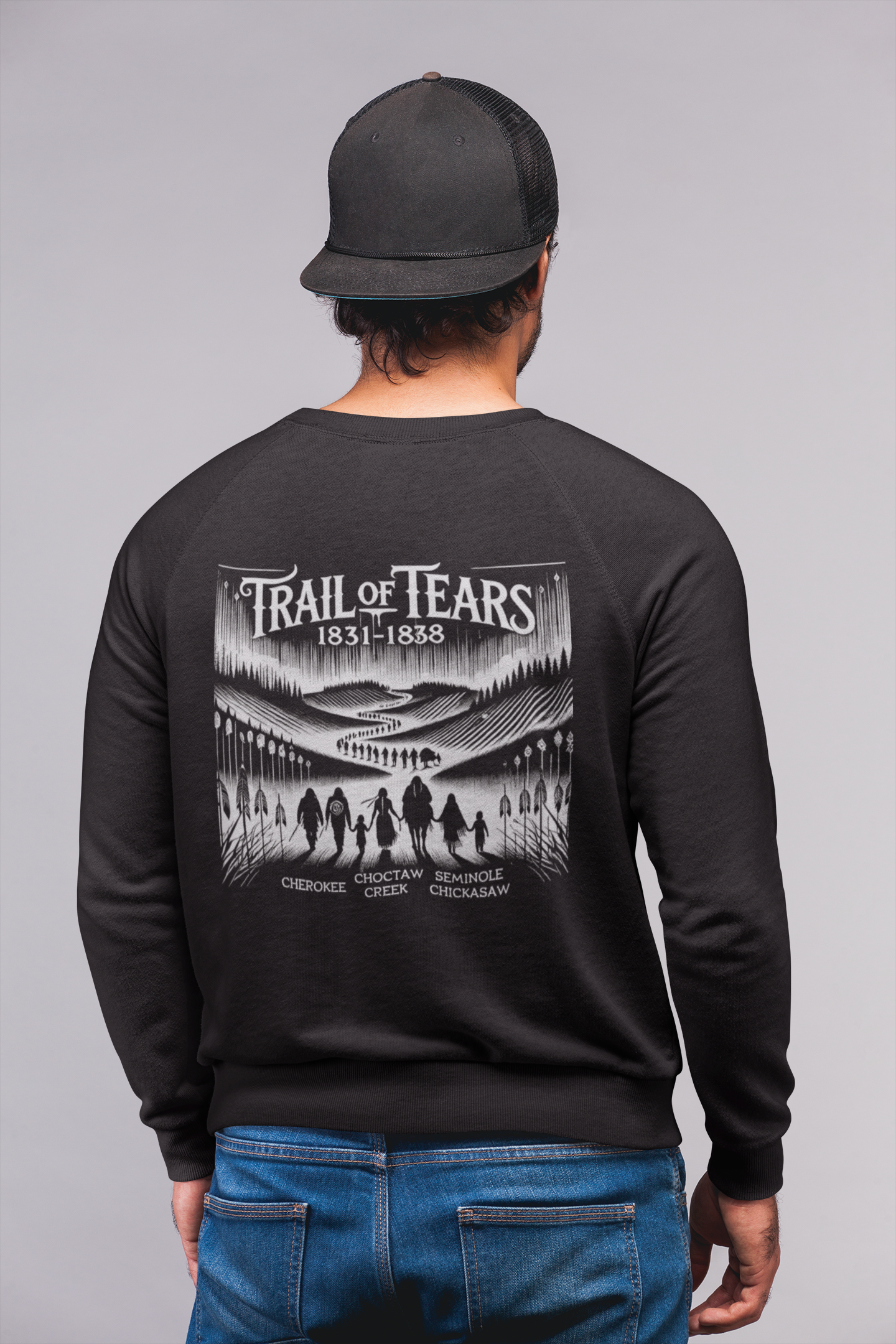 "Lomasi" | Trail Of Tears | Crewneck Sweatshirt | Back