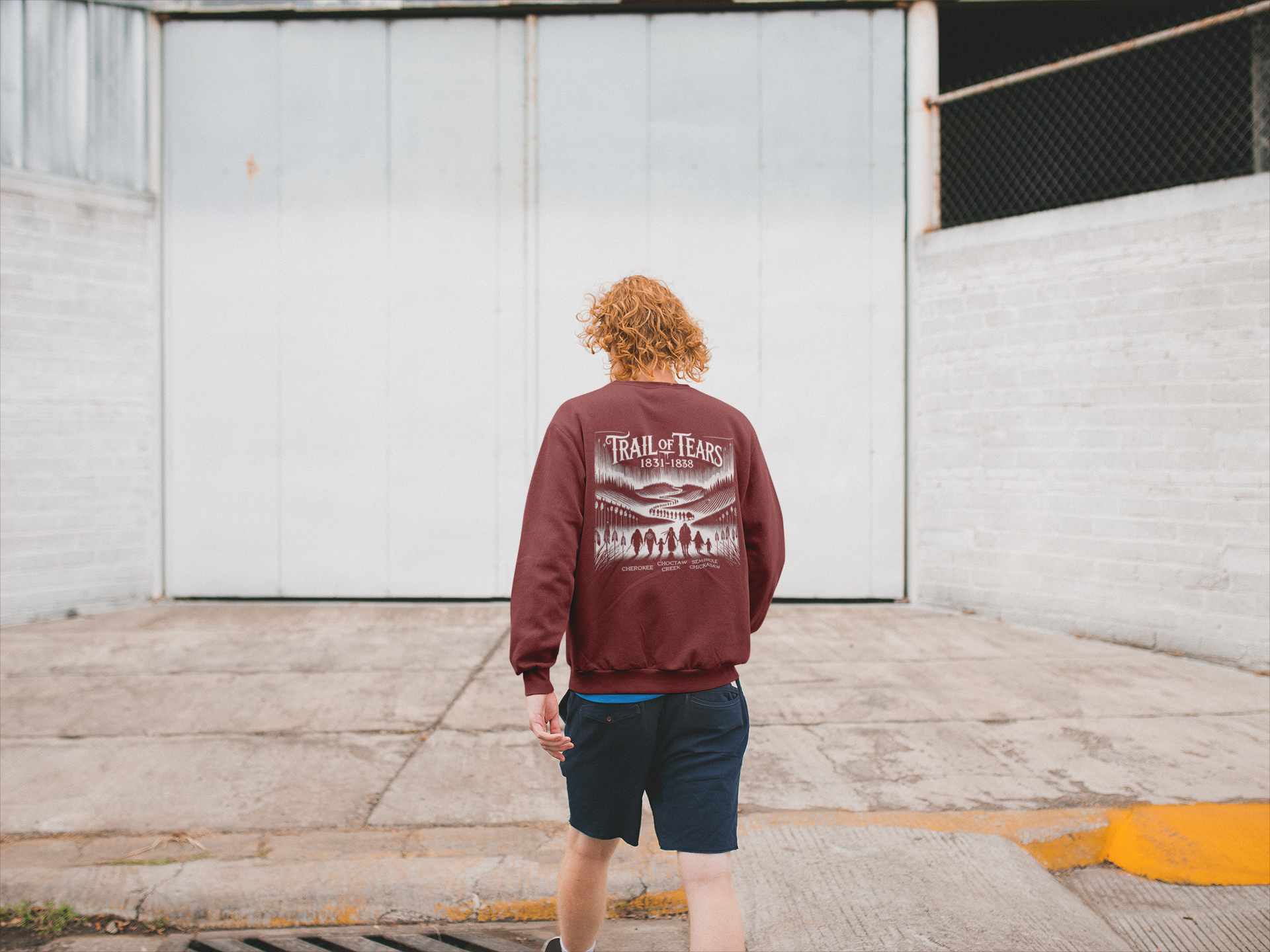 "Lomasi" | Trail Of Tears | Crewneck Sweatshirt | Back