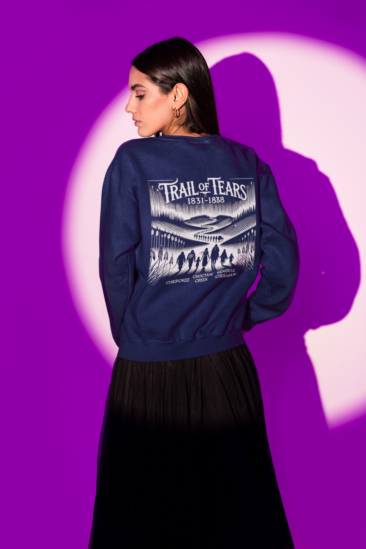 "Lomasi" | Trail Of Tears | Crewneck Sweatshirt | Back