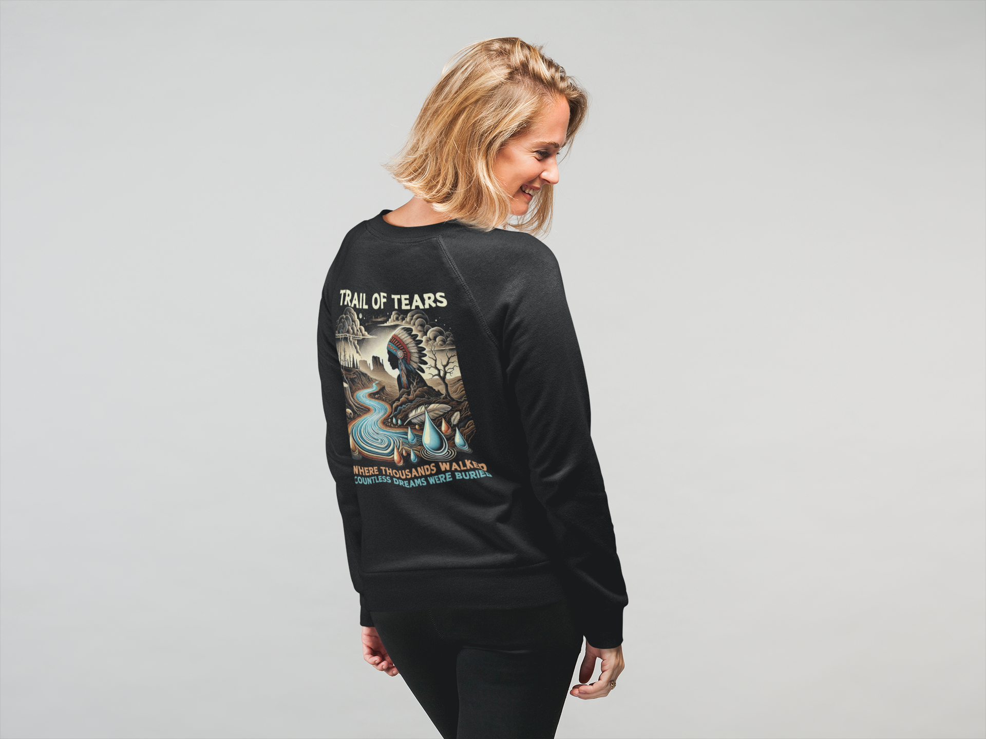 "Elu" | Trail Of Tears | Crewneck Sweatshirt | Back