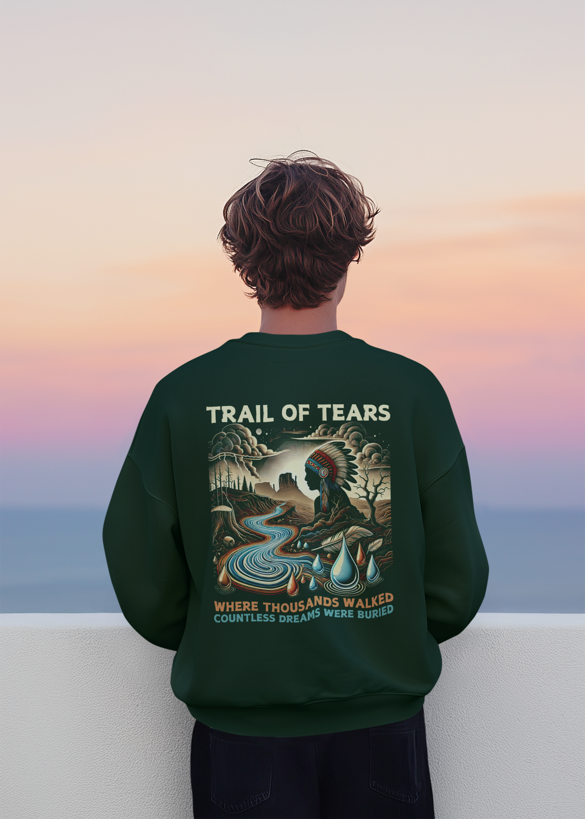 "Elu" | Trail Of Tears | Crewneck Sweatshirt | Back