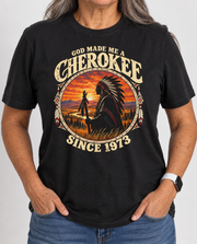 God Made Me A The Elder shirt worn by an older customer