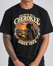 God Made Me A The Woman shirt worn by an older customer