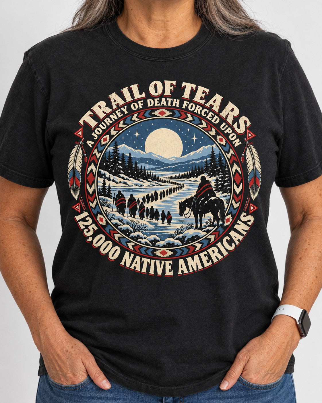 Night Crossing shirt worn by an older customer