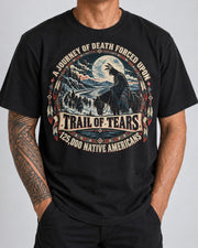 The Banner shirt worn by an older customer