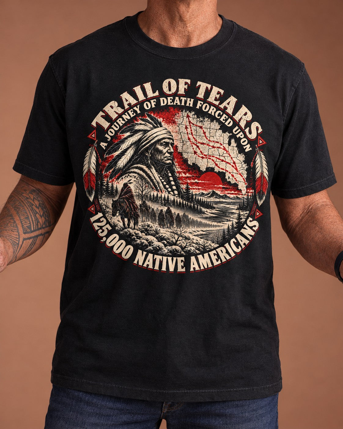 The Map shirt worn by an older customer