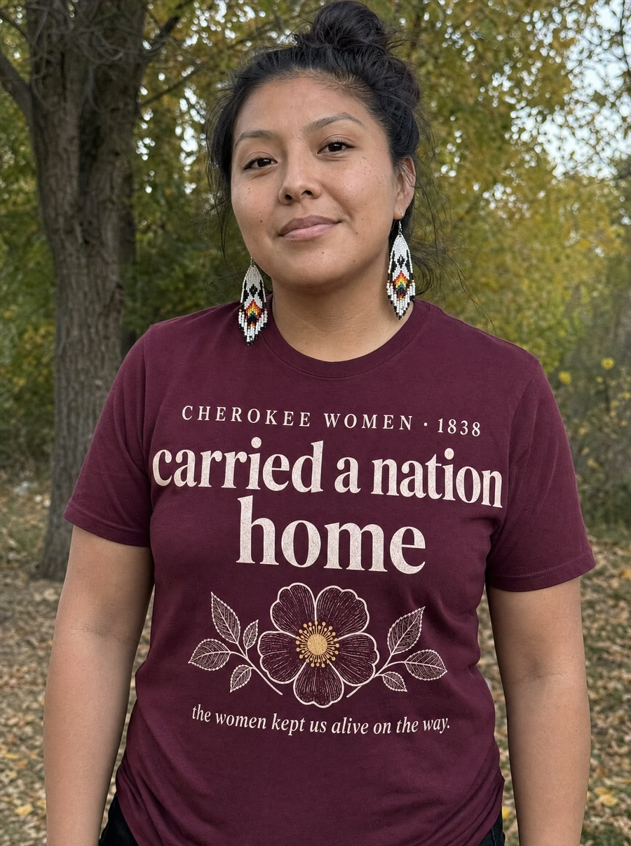 Awinita — Carried a Nation Home — Heritage Tee detail