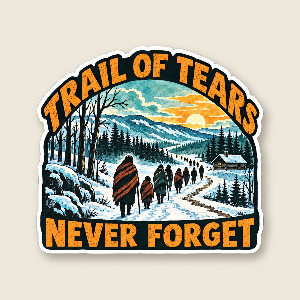 Hiawatha Trail of Tears remembrance sticker