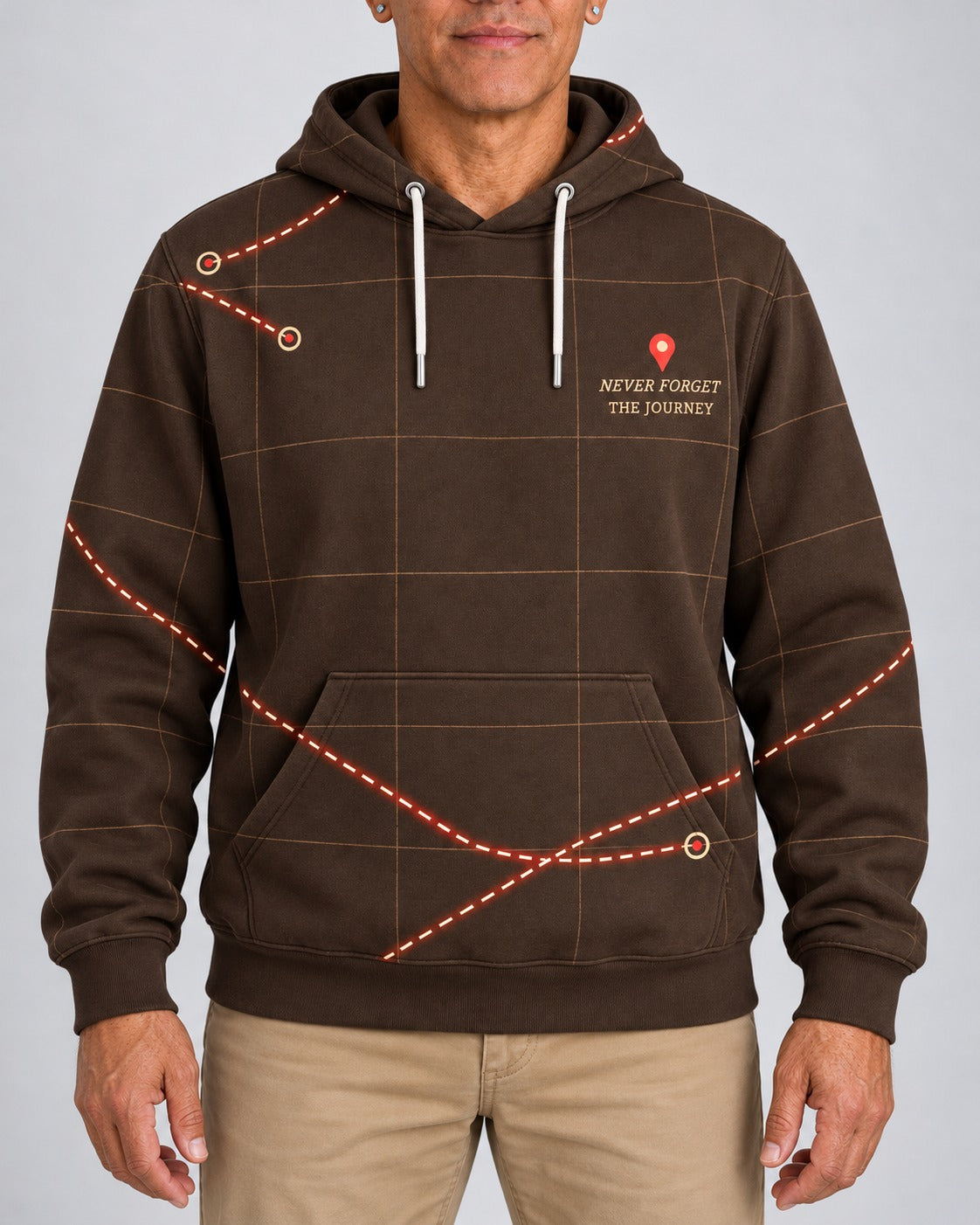 Ketso — Trail of Tears 1830-1850 — Never Forget the Journey Hoodie — worn by man, front view
