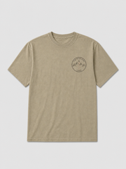 Nahok — The Walk Home tee, front left-chest badge: THE WALK HOME 1868, Sandstone (hero mock)