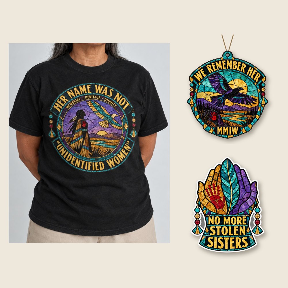 Glass Sky shirt with matching ornament and sticker