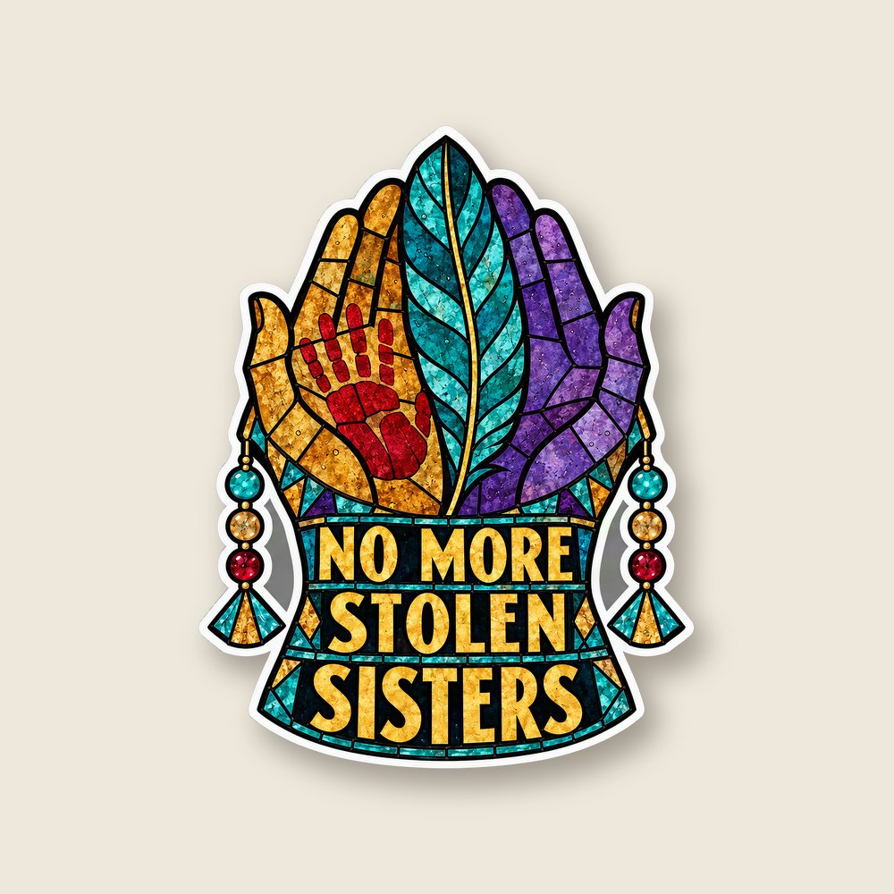 Glass Sky No More Stolen Sisters — MMIW Die-Cut Sticker