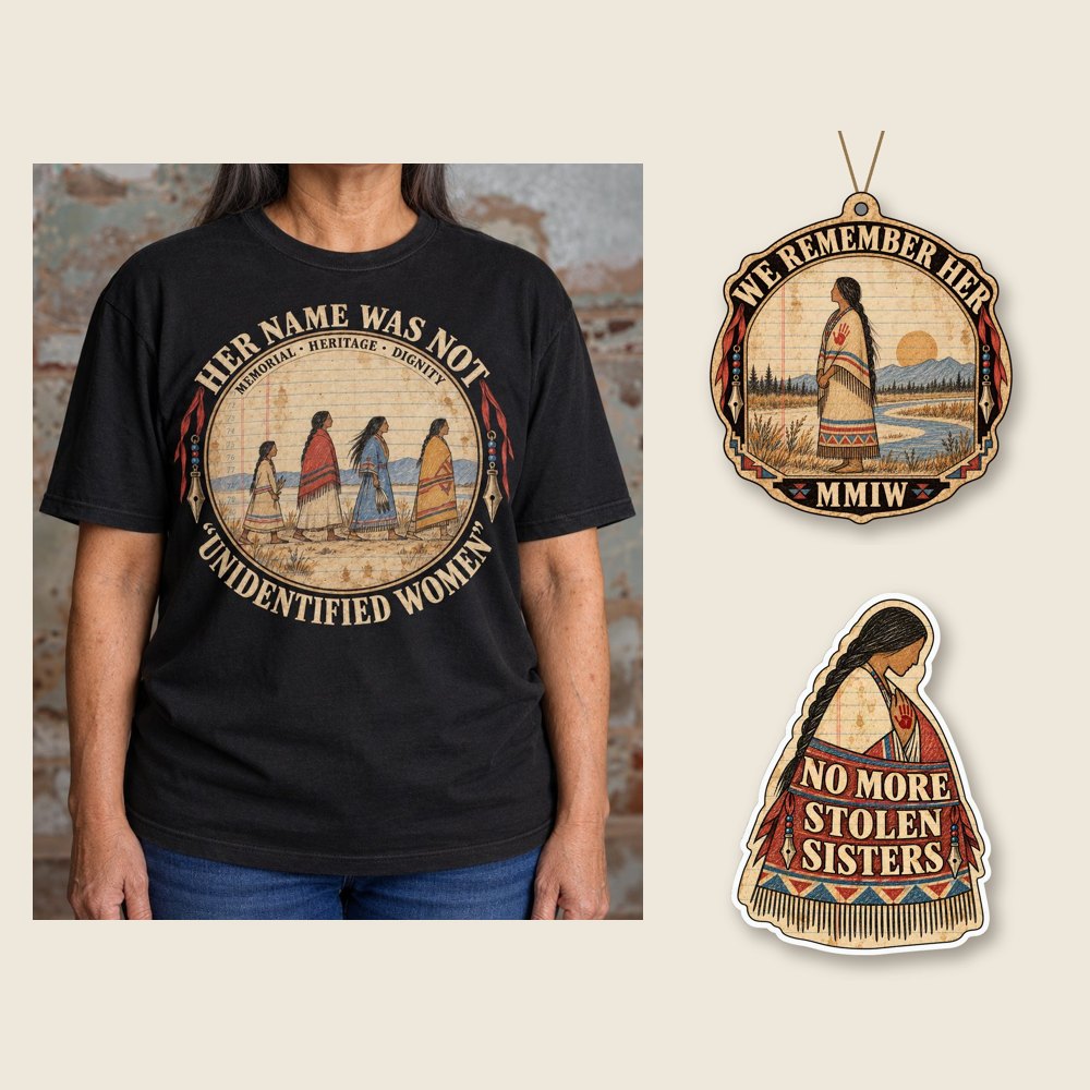 The Ledger shirt with matching ornament and sticker