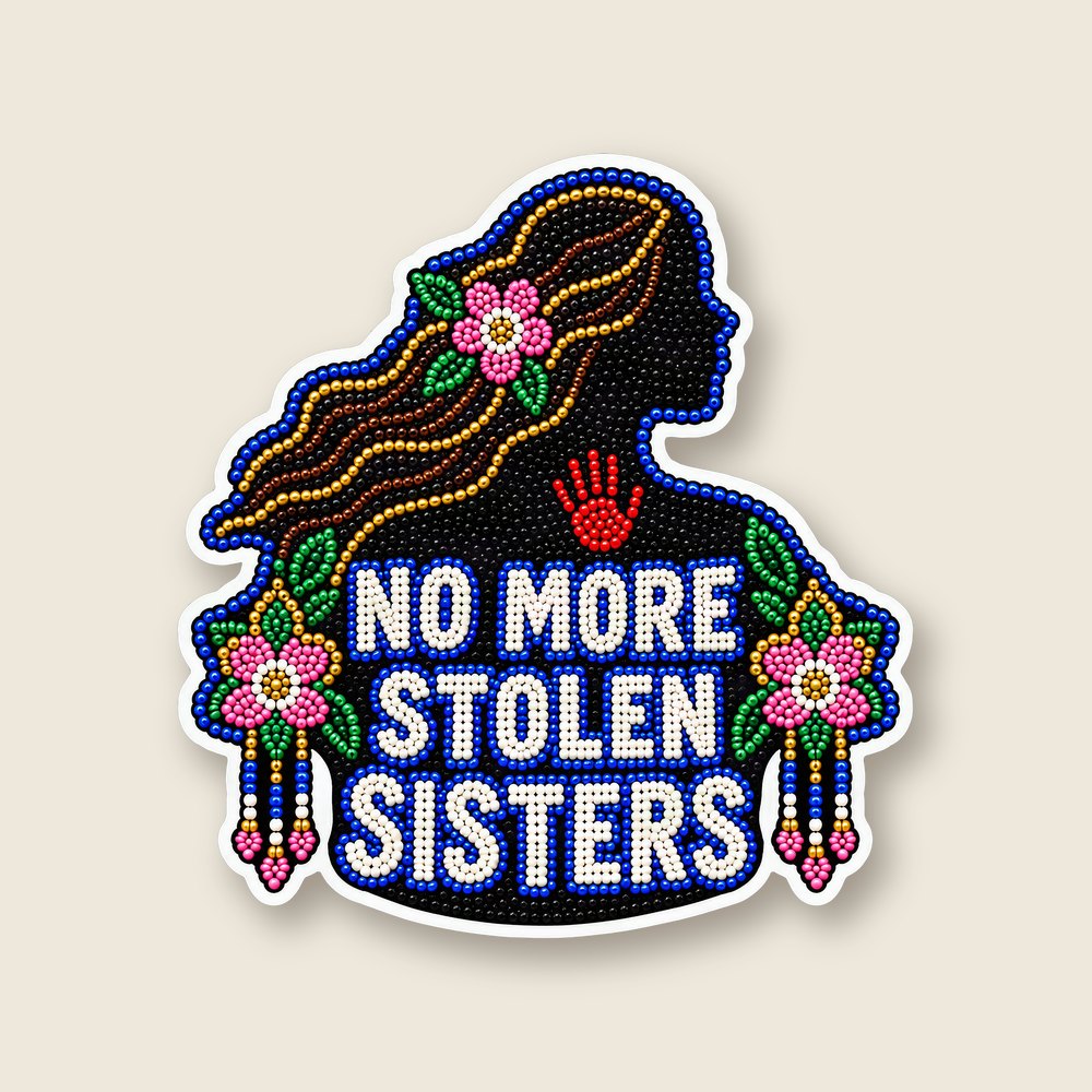 Wild Rose No More Stolen Sisters — MMIW Die-Cut Sticker