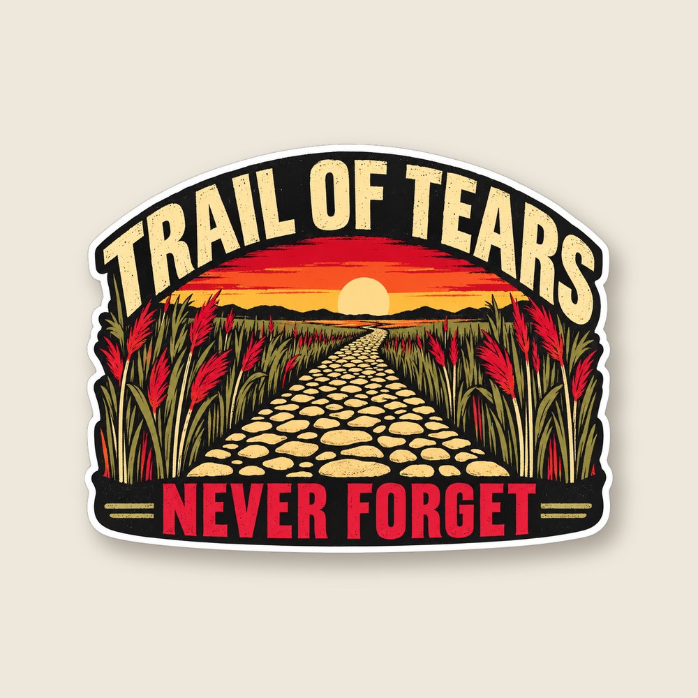 Sakima Trail of Tears remembrance sticker