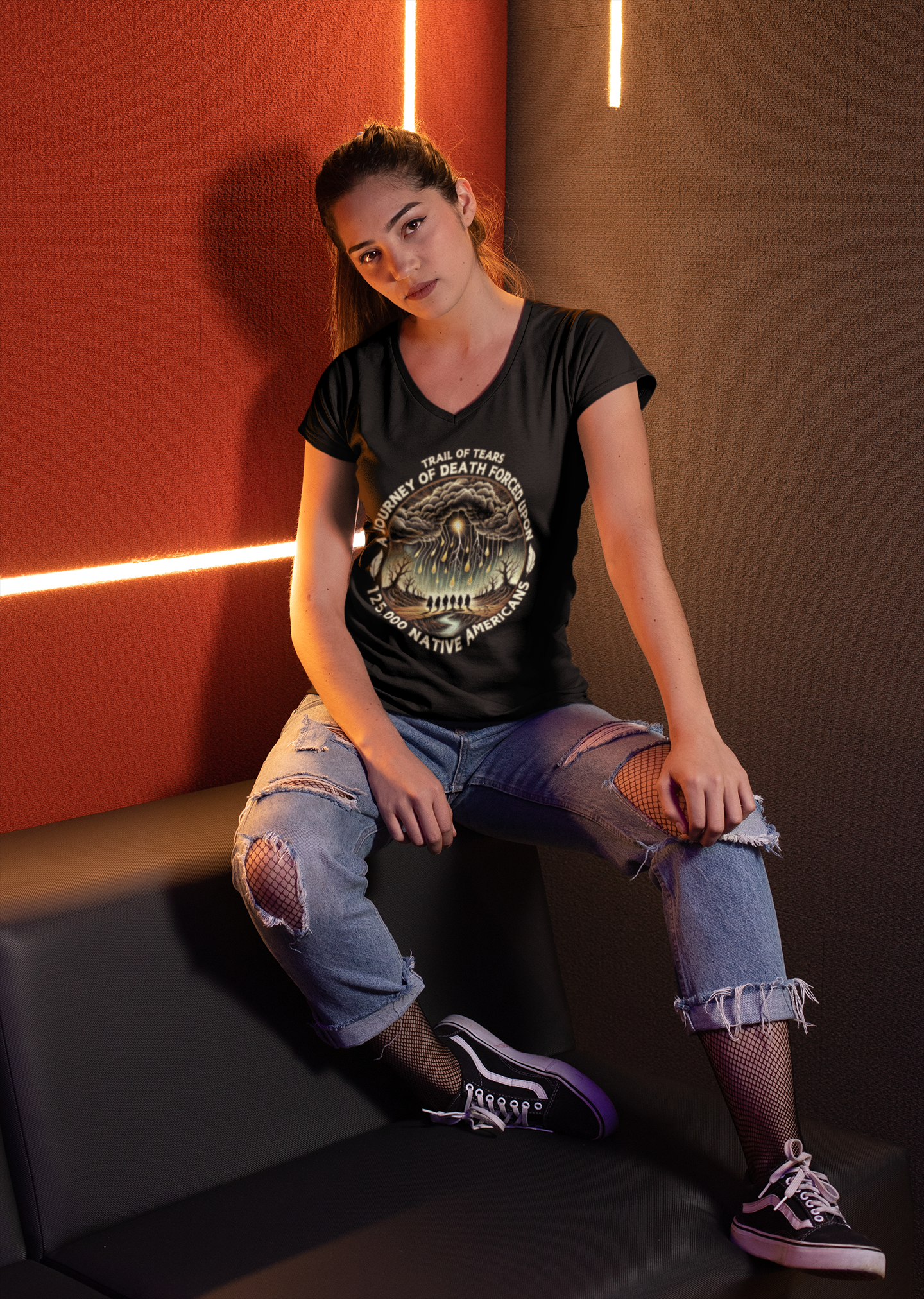 "Kiona" | Trail Of Tears | V-neck Tee