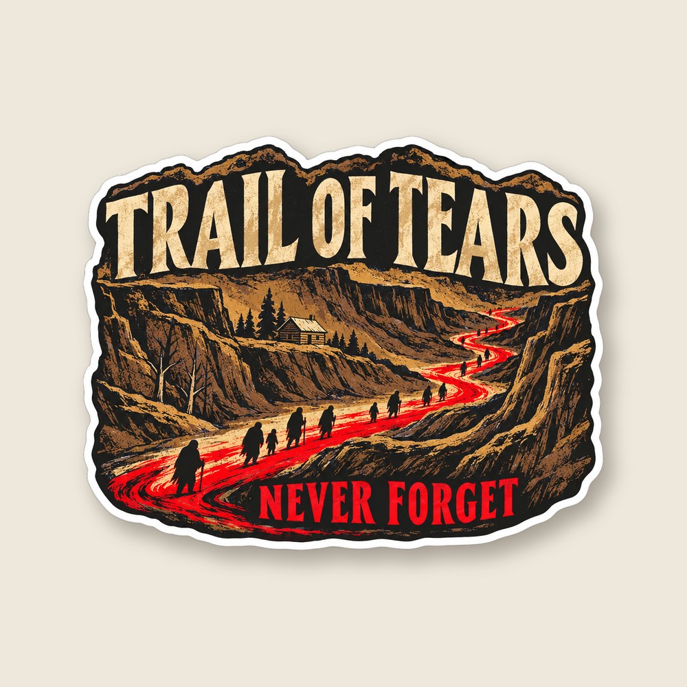 Wapun Trail of Tears remembrance sticker